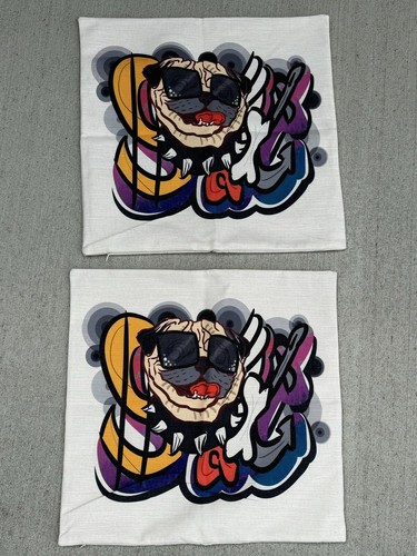Canvas pillowcases pug - pillowcases, dog
